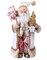 Contemporary Home Living 21" Pink Santa Claus Christmas Figure with Tree and Gifts